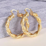 European and American Geometric Ring Earrings
