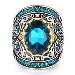 European & American Aquamarine Oval Gem RingCR6442XS6