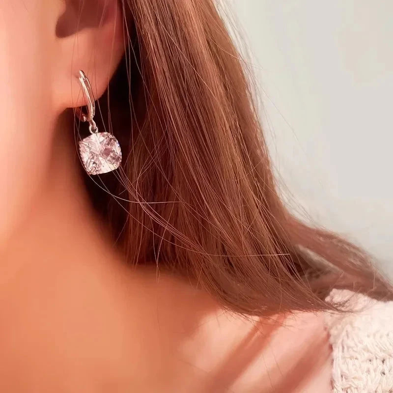 Fashion Geometric Earrings, Elegant Light Luxury