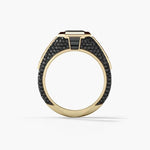 Hot-selling new business alloy inlaid zircon ring European and American men's engagement ring