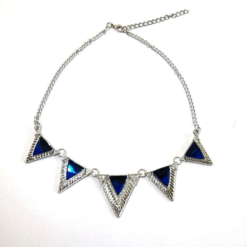 Triangular Sapphire Haute Couture NecklaceNecklace