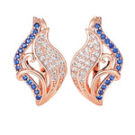 Dazzling CZ Hoop Earrings for Women – Bridal & Party Style