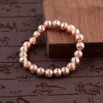 Lava Stone Bead Bracelet – Gold/Silver UnisexAB328-19