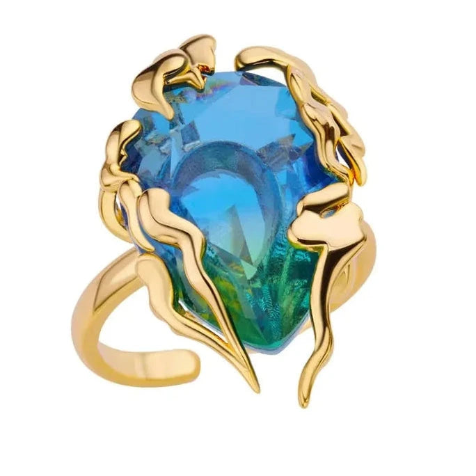 Luxury Flame Zircon Adjustable Ring – Bold & Exquisite Jewelry