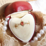 Retro Exquisite Oval Wreath Ruby RingRedresizable