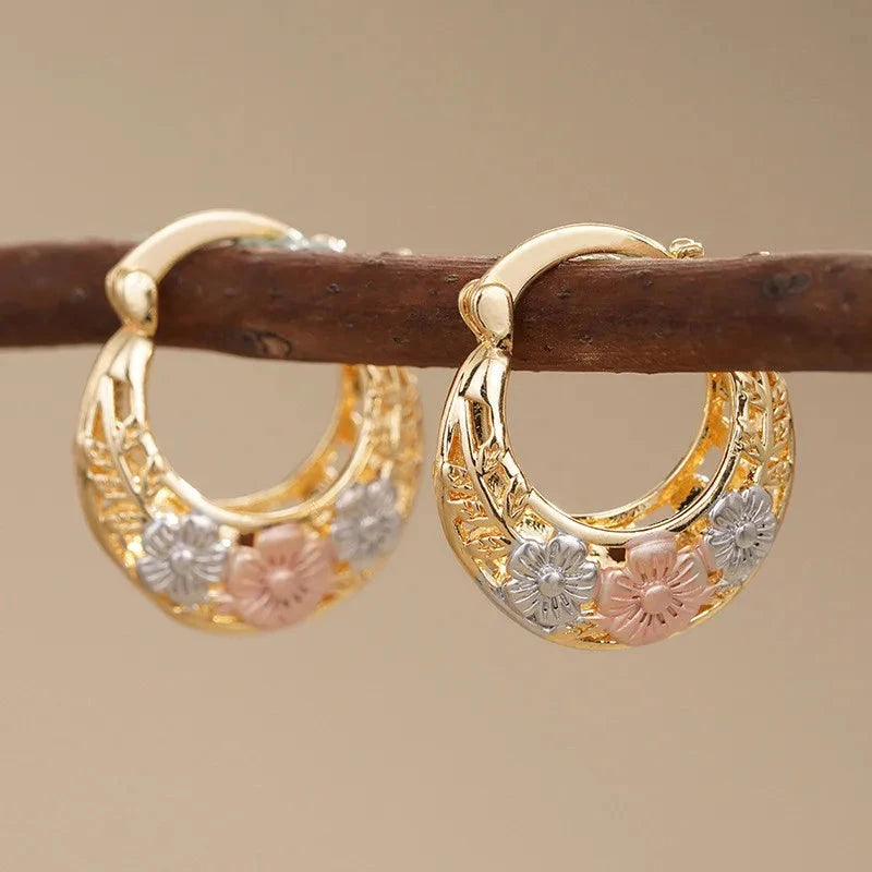 925 Silver Flower Butterfly Heart Hoop Earrings65818