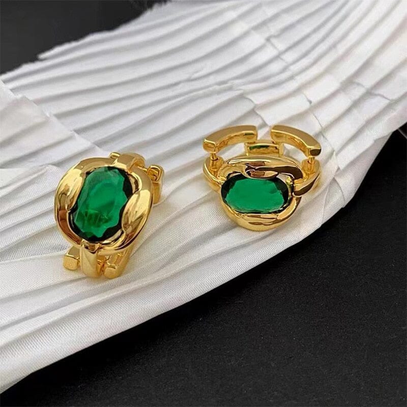 Gold Emerald Resizable RingRing