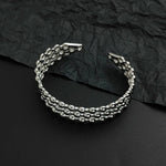 Creative three-layer round bead gold-plated stainless steel women's bracelet, waterproof and rust-free, couple bracelet