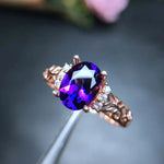 Elegant Natural Amethyst Gemstone Ring