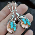 Vintage Earrings Imitation Turquoise BohemianEW782