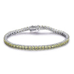 925 Sterling Silver Peridot Tennis Bracelet