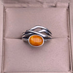 Gem Garnet Women's Ring 925 Sterling Silver Jewelry Vintage Ring2resizable