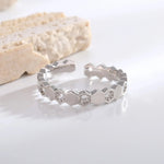 925 Sterling Silver Topaz Ring Lace HollowingFFMM0027-svCHINA