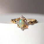 Opal Zircon Ring LuxuryGoldRing