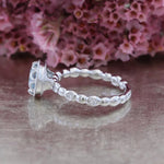 Beautiful Topaz Ring Wedding Ring 925 Sterling Silver