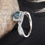 Luxury Blue Zirconia Wedding Band