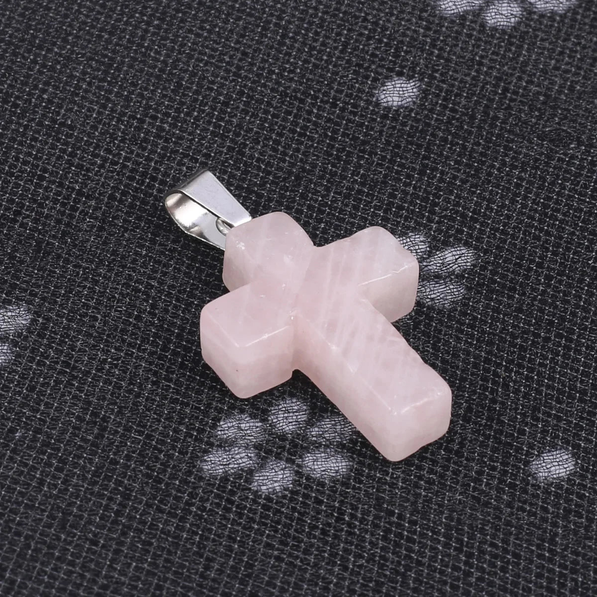 1pcs Fashion Natural Stone Pendant Only Cross