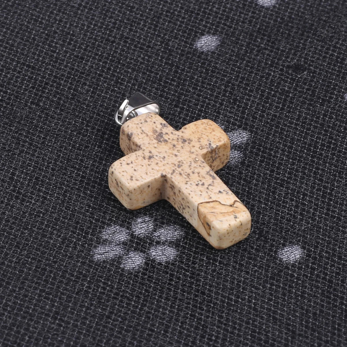 1pcs Fashion Natural Stone Pendant Only CrossPicture Stone