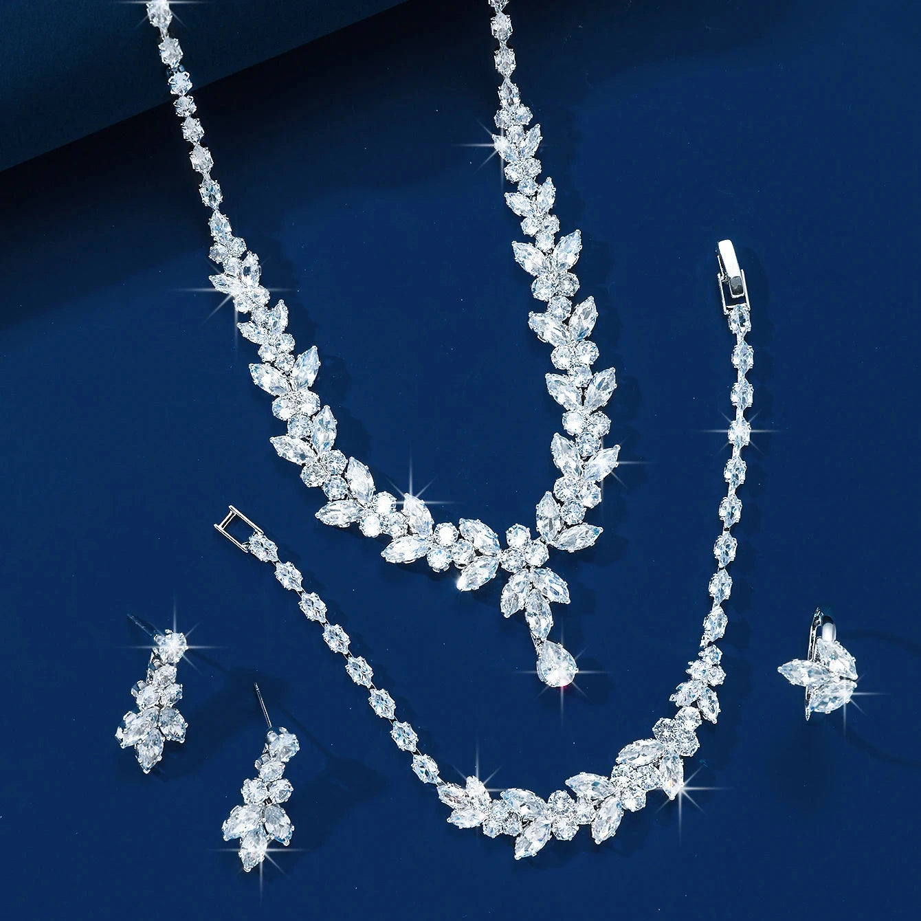 Wedding Festival Luxurious Cubic Zirconia Jewelry Se