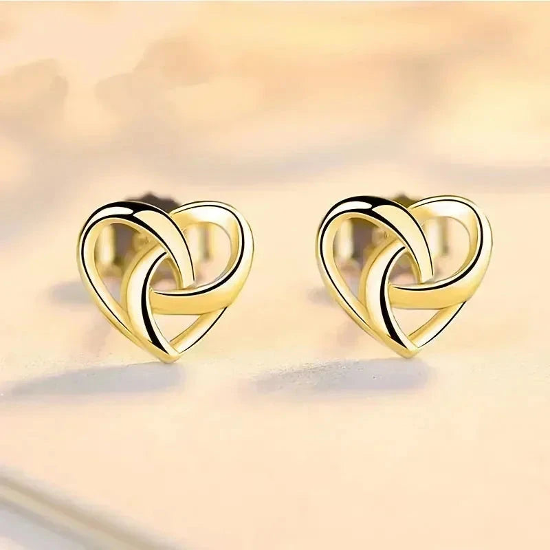 Elegant Chic Heart Ear Stud Wearable Earrings for WomenE2491