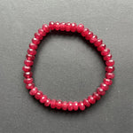 Rare 5*8MM Red Ruby Bracelet Vintage Natural Stone17cm