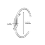 18k Gold Plated Stainless Steel Bracelet Bangles for WomenZ460-Silver