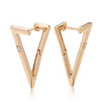 Triangular Zircon Earrings – 585 Rose Gold ColorROSE GOLD COLORCHINA