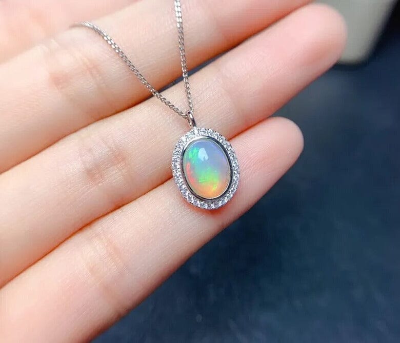 7*9MM Opal Ring, Necklace, Earring and Jewelry SetJewelry Sets