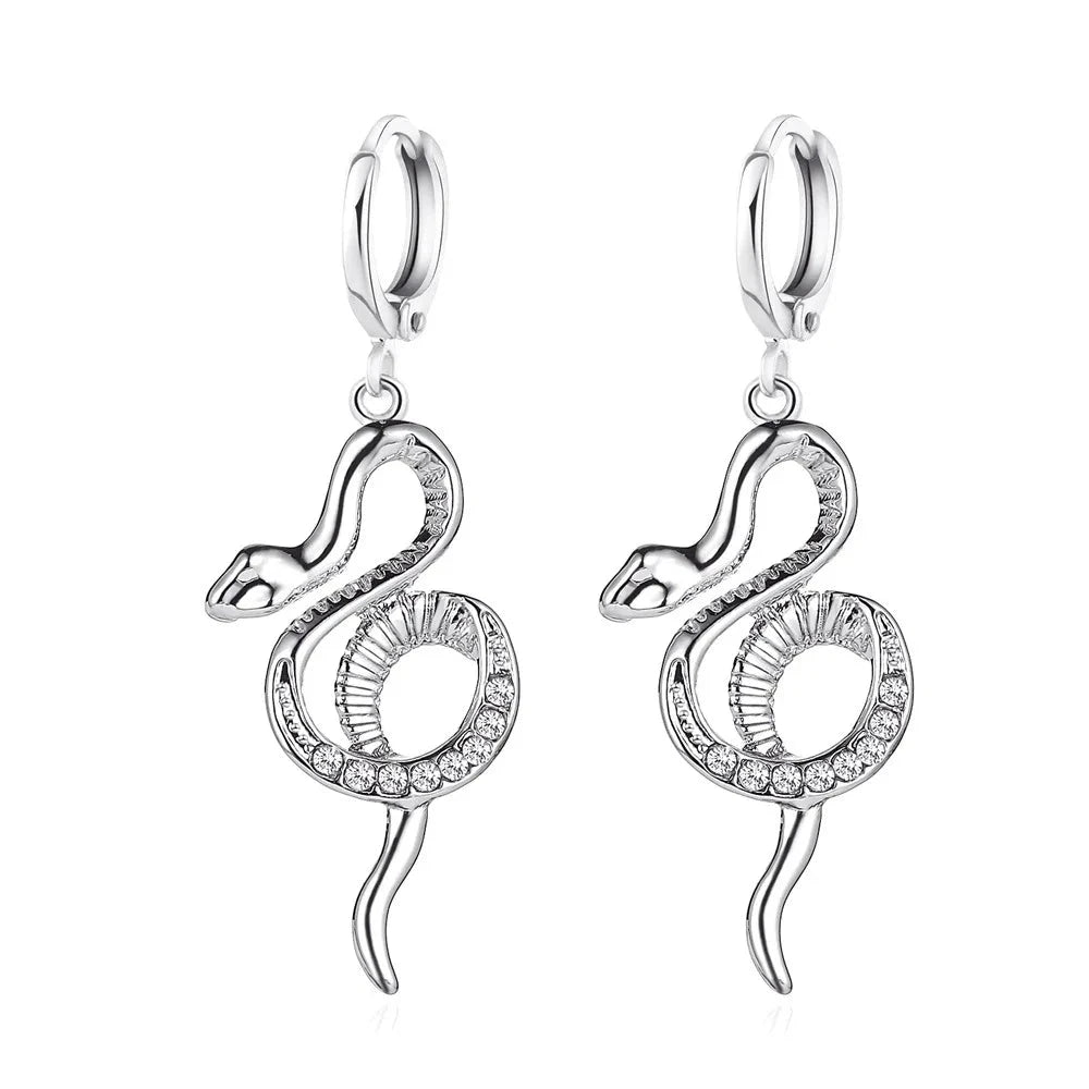 Distorted Geometric Snake Pendant Earrings for WomenAE1167