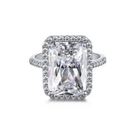 Light luxury Classic 925 sterling silver square Moissanite Ring