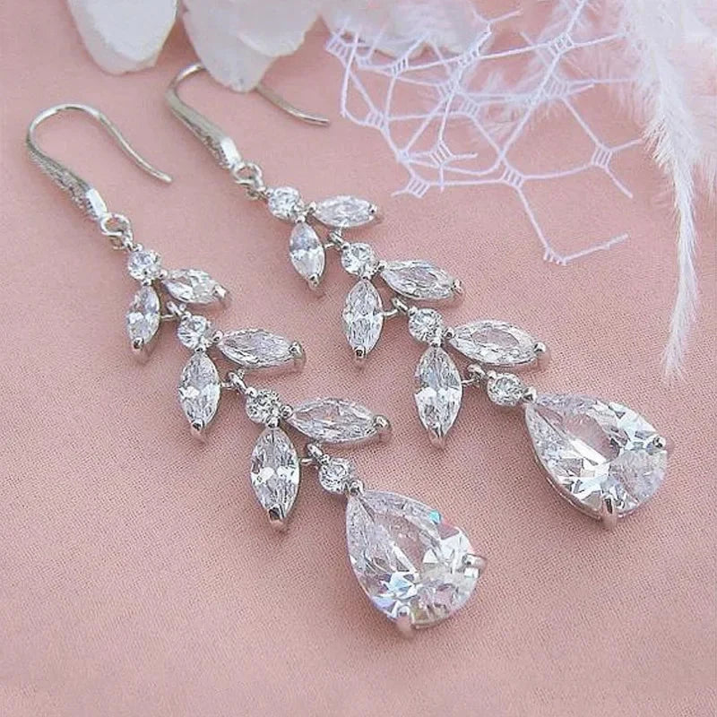 Droplet CZ Long Leaf for Women