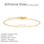 Birthstone Bracelet Sparkling Rhinestone BangleYS36100-April15 Extend 3CM