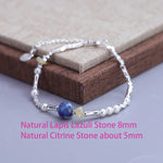 925 Sterling Silver Natural Pearl BraceletYC013