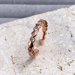 925 Sterling Silver Topaz Ring Lace HollowingFFMM0027-RdCHINA