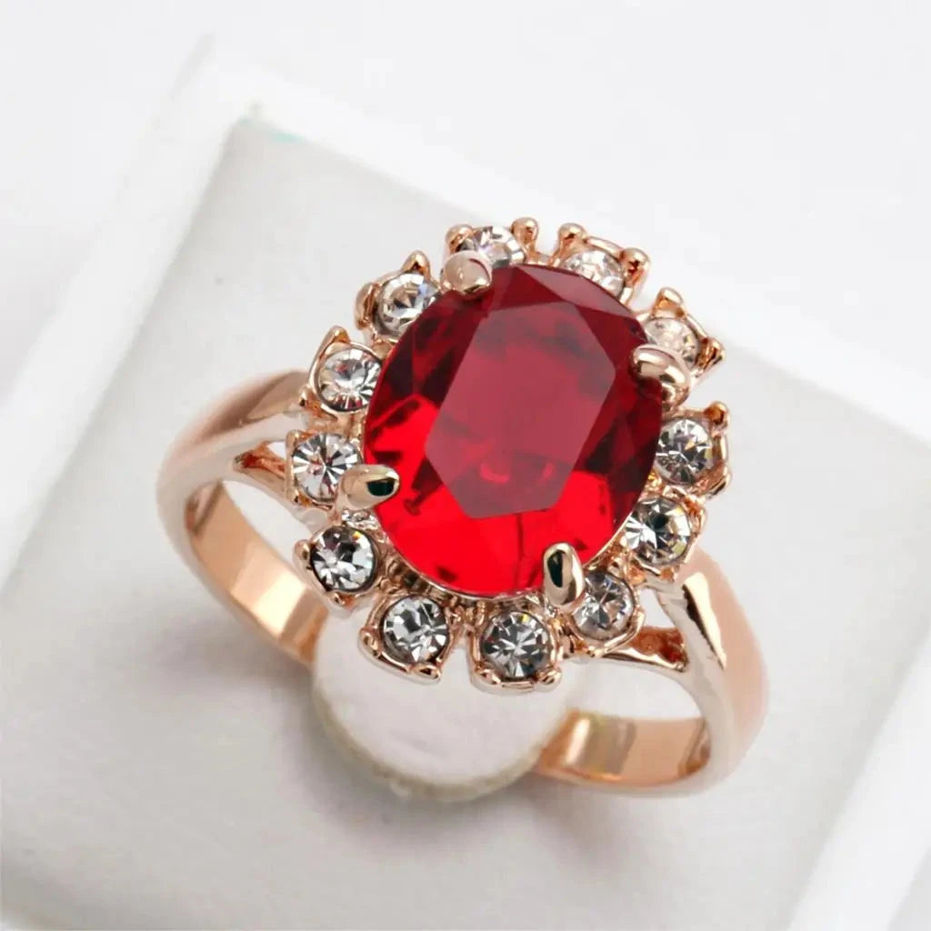 Elegant Green Crystal Ring for Women – ZHOUYANG R088Ruby6.5