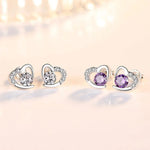925 Sterling Silver Earrings Zircon Heart-Shaped Earrings For Women Earrings Anniversary Birthday Party Wedding Jewelry Gift