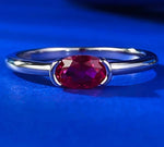 925 Sterling Silver Oval Cut 4*6 MM Sapphire Ruby Gemstone