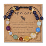 12 Zodiac Signs Natural Stone BraceletCapricornusAdjustable