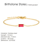 Birthstone Bracelet Sparkling Rhinestone BangleYS36100-July15 Extend 3CM