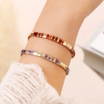 Colorful Miyuki Tile Beads Bracelet