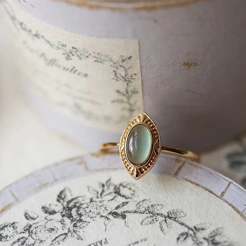 925 Sterling Silver Topaz Ring Lace HollowingFFMM2019CHINA