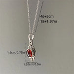 Gorgeous Carved Bohemian Garnet Pendant Necklace
