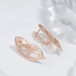 Glossy Hollow Dangle Earrings for Women – Rose Gold Ethnic Bridal Jewelry