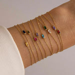 Birthstone Bracelet Sparkling Rhinestone Bangle