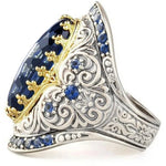 Retro Vintage Two-Tone Zircon Ring