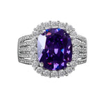 Amethyst Gemstone Silver Resizable RingRing