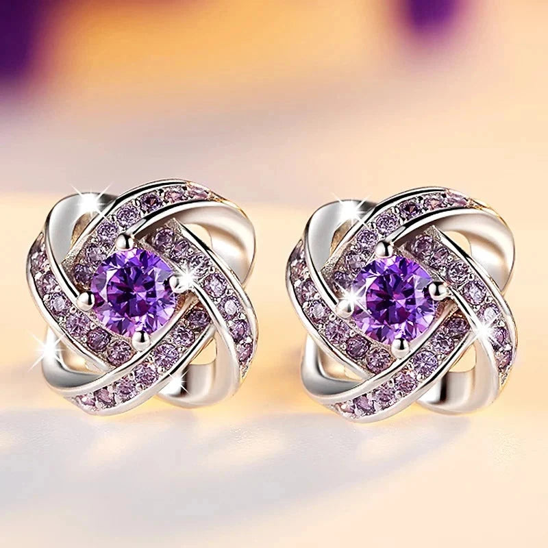 Huitan Delicate Design Stud Earrings Women
