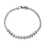Luxury Silver Bracelet Bangle for Womens8427-white