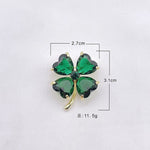 Four-leaf Clover Emerald BroochBrooch