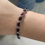 Natural Purple Teeth Garnet Women's Bracelet Ruby